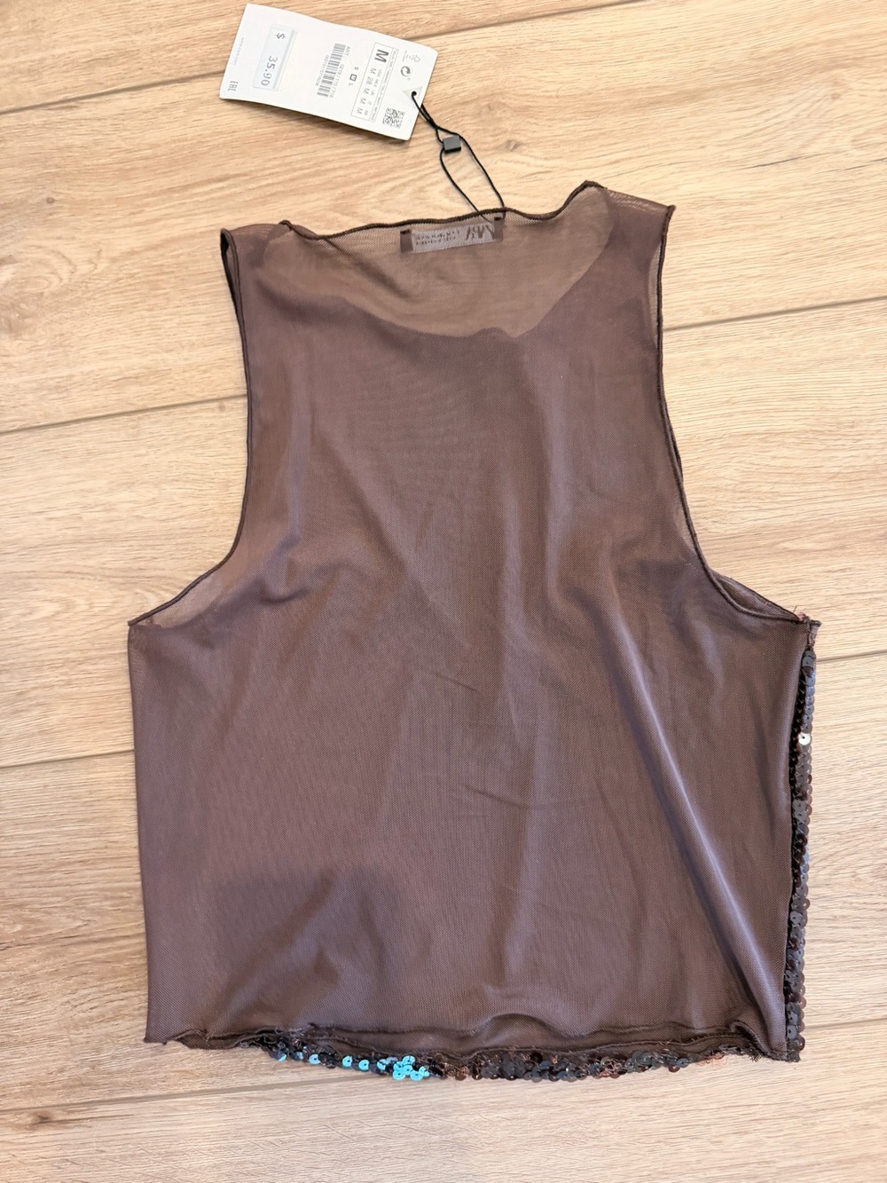 ZARA mesh and sequins top - Picture 2 of 3